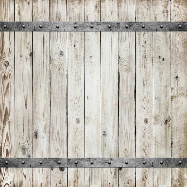 Dřevo s kovovou texturou pozadí — Stock fotografie