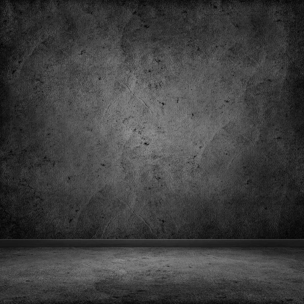 Camera scura con pavimento in piastrelle e sfondo della parete — Foto Stock