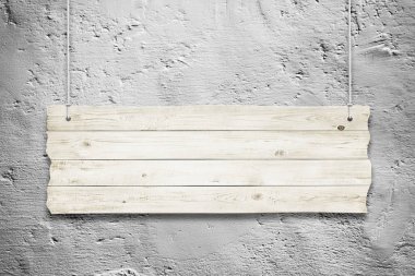 Ahşap tuğla arka plan üzerinde izole ipleri işaretiyle