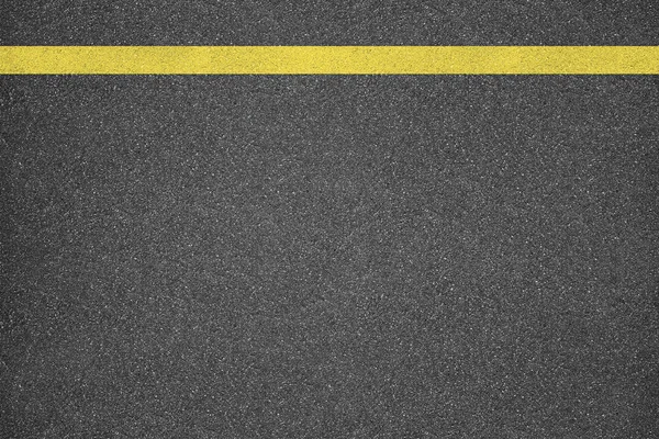 Fondo de textura de asfalto con línea amarilla — Foto de Stock