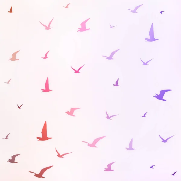 Seagull silhouette color background (not seamless) — Stock Photo, Image