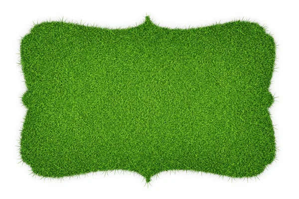 Etiqueta de forma de grama isolada sobre fundo branco — Fotografia de Stock