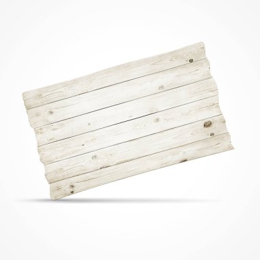 Beyaz arka plan üzerinde izole ahşap işareti