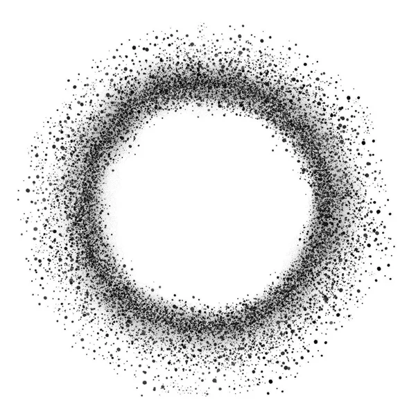 Ilustrasi titik hitam sebaran abstrak di atas latar belakang putih — Stok Foto