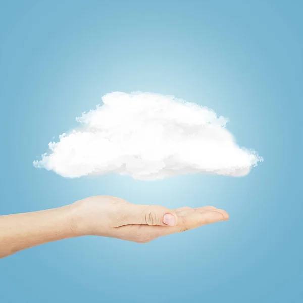 Wolke in der Hand. Konzeptbild Internet — Stockfoto