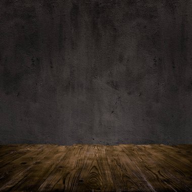 Kahverengi ahşap zemin ve beton doku arka plan