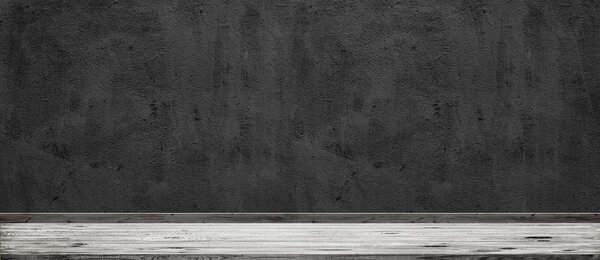 Деревянный пол на бетонном фоне
