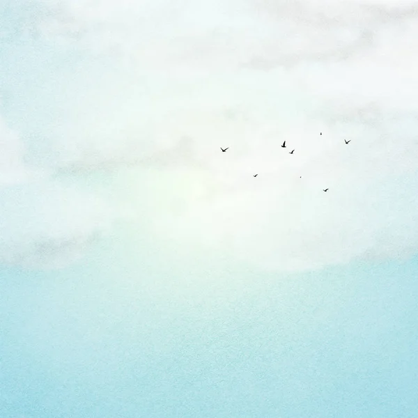 Abstracte witte wolk en blauwe hemelachtergrond — Stockfoto