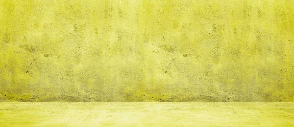 Boş beton geniş sarı duvar doku arka plan — Stok fotoğraf