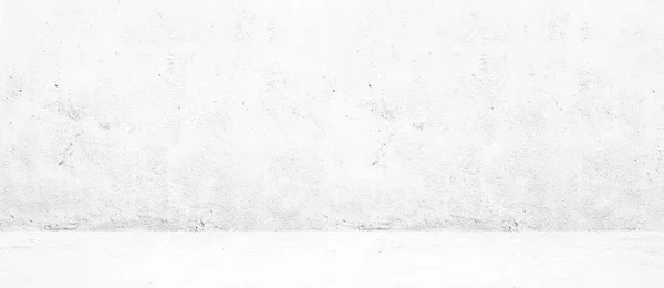 Lege betonnen brede witte muur textuur achtergrond — Stockfoto