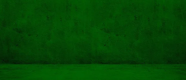 Leere Beton breite dunkelgrüne Wand Textur Hintergrund — Stockfoto