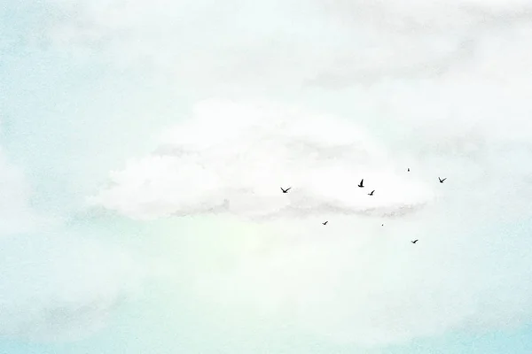 Nuage blanc abstrait et fond bleu ciel — Photo