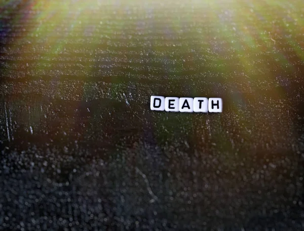 Text av död på kuber — Stockfoto