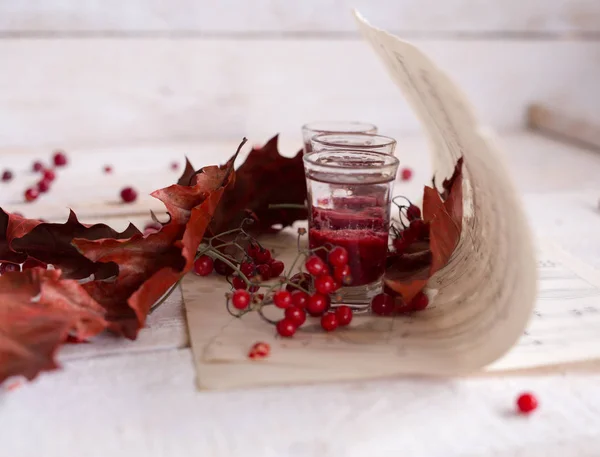 Vodka cranberries, a cocktail of vodka with cranberry on the aut — Stock Photo, Image