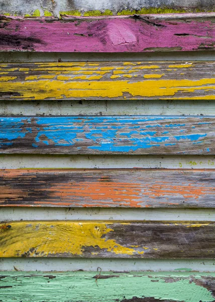 Vintage colored wooden planks background. multi-colored old boar — Stock Photo, Image