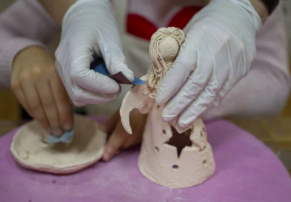 Ceramics classes with children — Stock Photo, Image