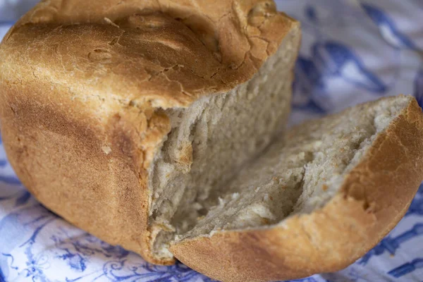 Fresh Homemade Bread Baked Home Just Out Oven — Stock Photo, Image