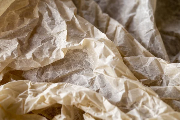 Texture Crumpled Brown Paper Natural Light — Stock Photo, Image