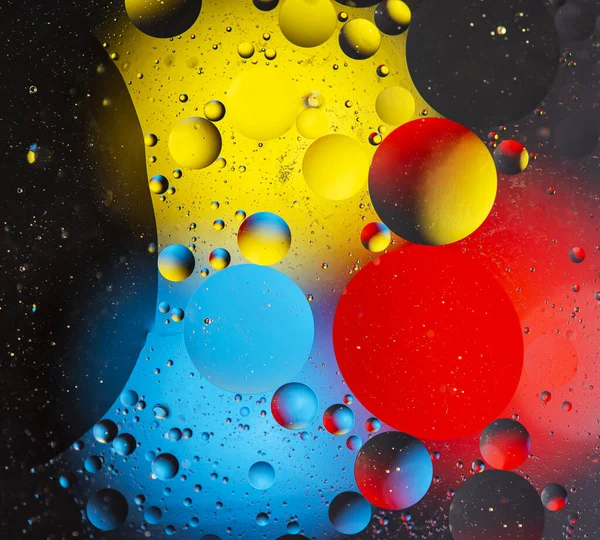 Abstract Background Red Green Blue Black Yellow Circles — 스톡 사진