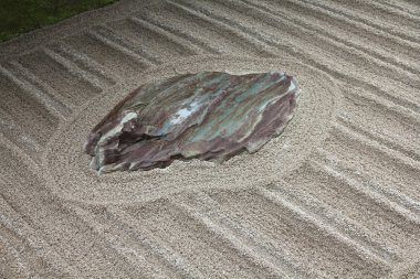 Zen stone in Japan clipart
