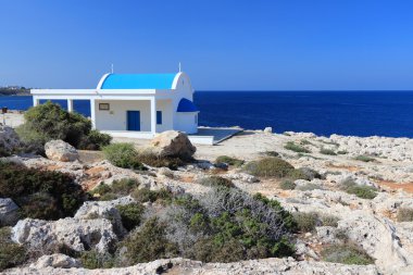 Cyprus landscape church clipart