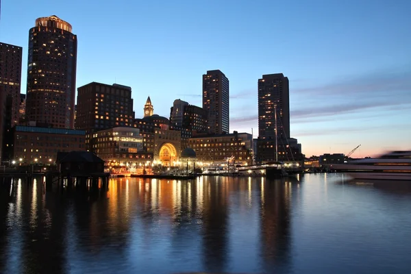 Boston night skyline — Stock Photo, Image