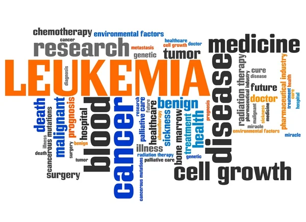 Leucemia - ilustración de nubes de palabras — Foto de Stock