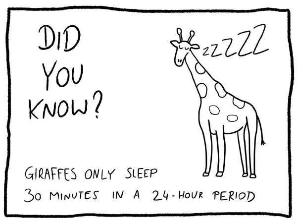 Giraff - kul trivia comic — Stock vektor