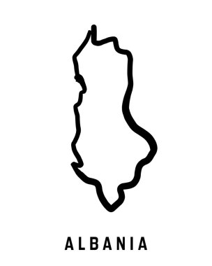 Arnavutluk Cumhuriyeti harita vektör