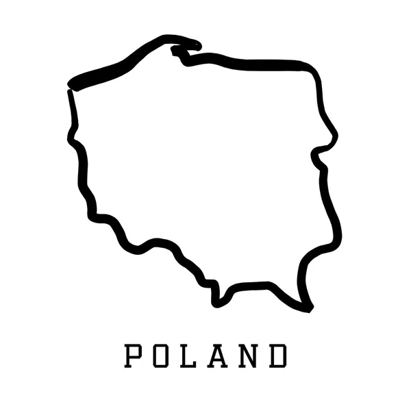 Polonia esquema mapa — Vector de stock