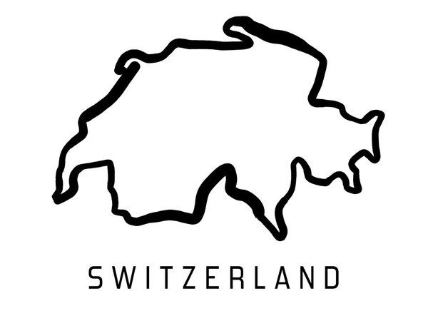 Switzerland map vector