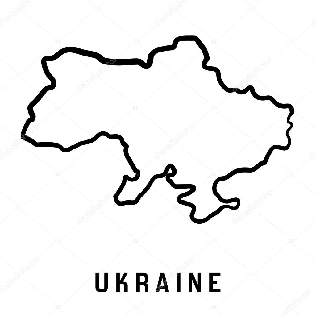 Ukraine map outline