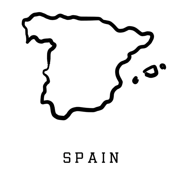 Espagne schéma carte - illustration vectorielle — Image vectorielle