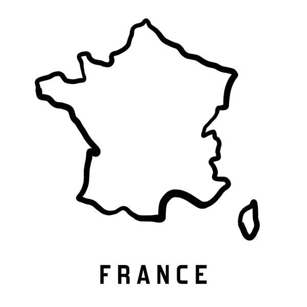 Francia mapa - ilustración vectorial — Vector de stock