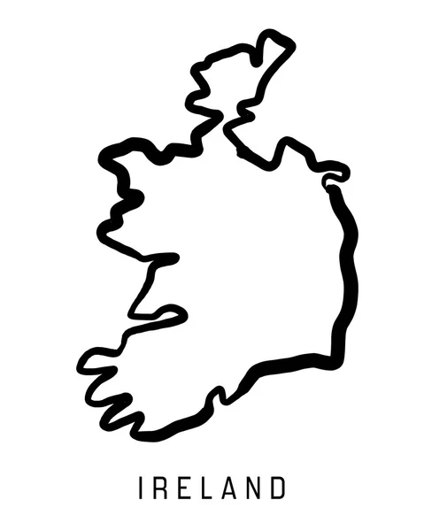 Irlanda mapa - ilustração vetorial —  Vetores de Stock