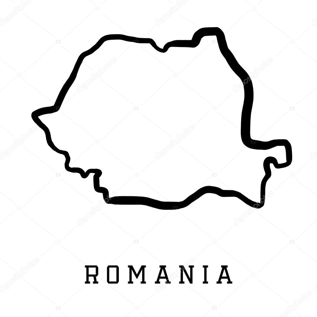 Romania shape map