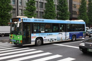 Tokyo city bus clipart