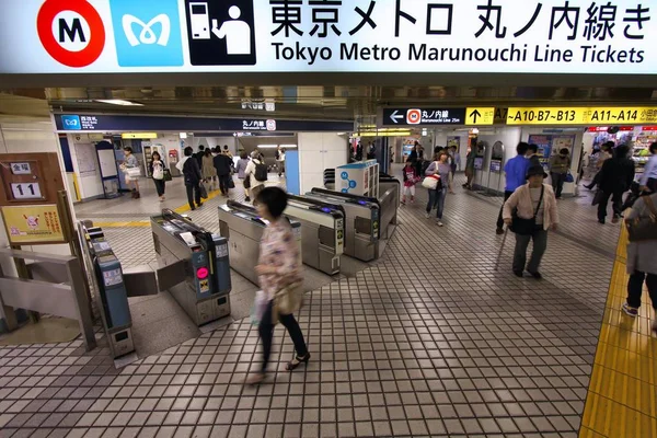 Tokyo Metro interiör — Stockfoto