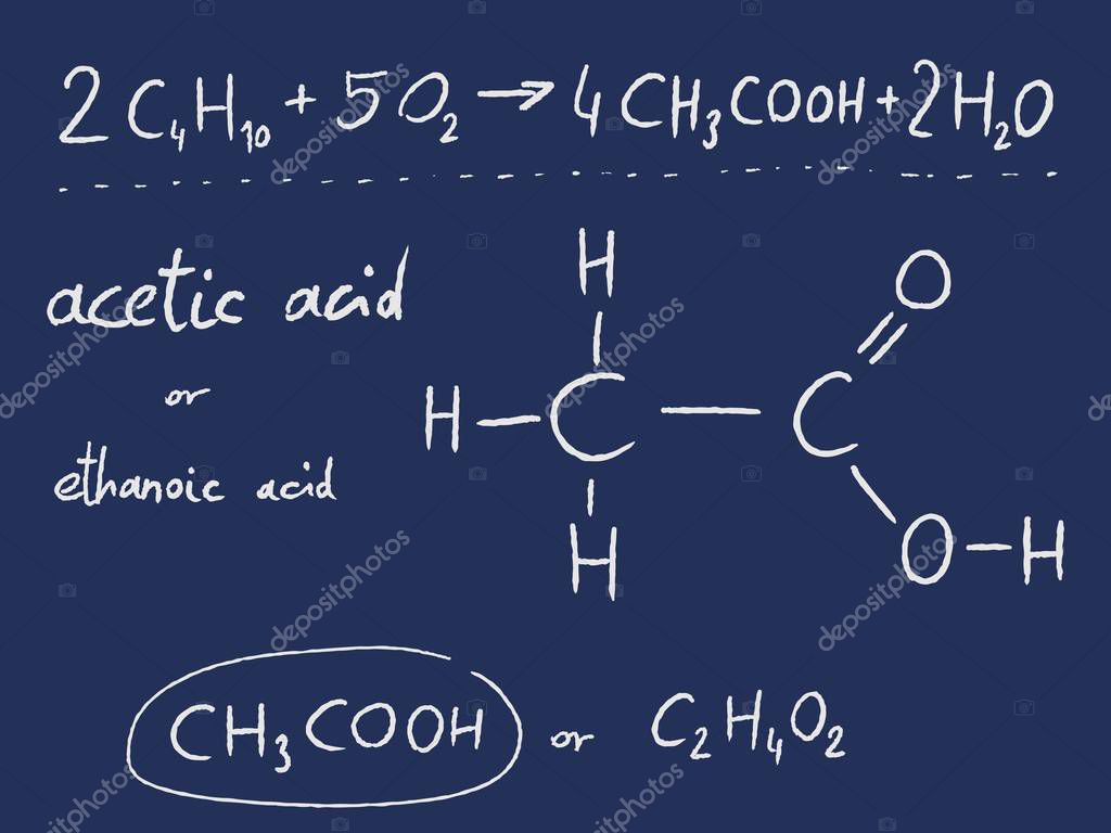 Ácido etanóico - ilustração vetorial Vetor de ©tupungato 129674496, image size:1024x768