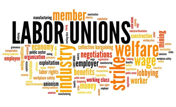 Labor unions word cloud — Stock Photo, Image