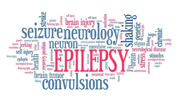 Epilepsie slovo mrak — Stock fotografie