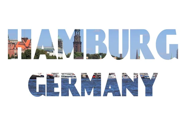 Hamburg - kelime işareti — Stok fotoğraf