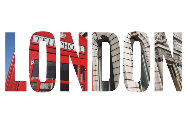 Londýn - slovo znaménko — Stock fotografie