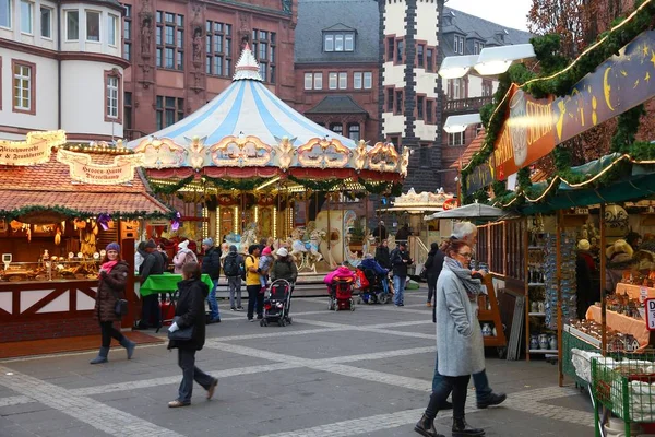 Vánoční trh ve Frankfurtu — Stock fotografie