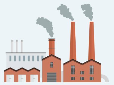 Fabrika Binası - vektör çizim