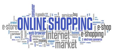 Internet alışveriş - kelime bulutu