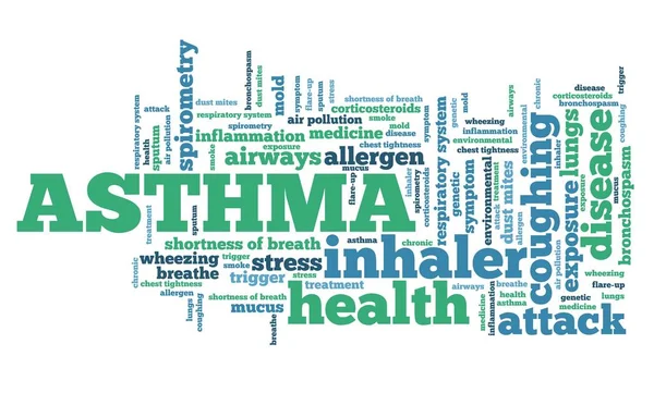 Asthma - Wortwolke — Stockfoto