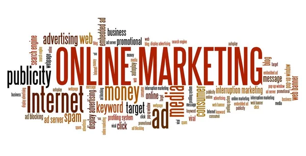 Marketing online - word cloud — Foto Stock