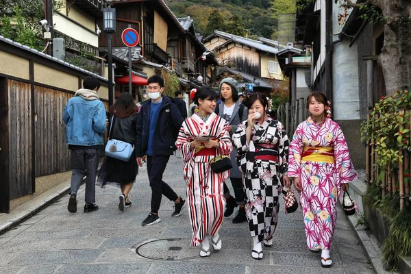 Kimono em Kyoto — Fotografia de Stock