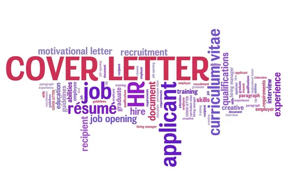 Cover letter word cloud — Stock Photo, Image